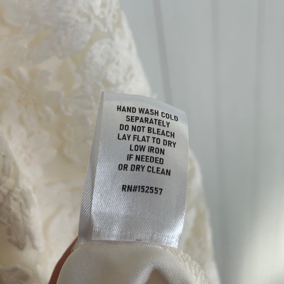 Baltic Born size S Lace maxi dress off white short sleeve v-neck lined bridal - Picture 16 of 16